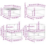 vidaXL Ensemble de canapés d'extérieur 9 Pièces Blanc et crème