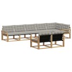 vidaXL Ensemble de canapés d'extérieur 8 Pièces Blanc et gris clair