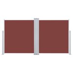 vidaXL Auvent latéral rétractable Marron 120 x 600 cm