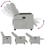 vidaXL Fauteuil inclinable gris nuage tissu