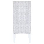 vidaXL Chaises à manger lot de 2 rotin kubu et bois d'acajou