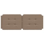 vidaXL Coussin de tête de lit Zadar cappuccino 140 cm similicuir