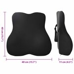 vidaXL Oreiller avec oreiller Réglable Noir 40 x 40 x 11 cm Avec filet