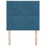 vidaXL Tête de Lit LED Geometric Manuel Bleu foncé 90 cm Velours
