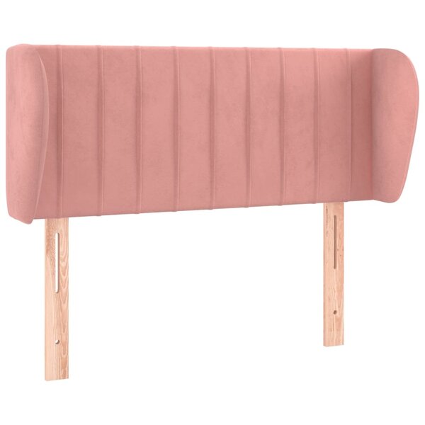 vidaXL Tête de lit avec oreilles Rose 83x23x78/88 cm Velours