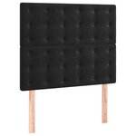 vidaXL Sommier à lattes de lit matelas et LED Noir 90x190 cm Velours