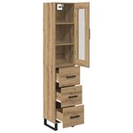 vidaXL Haut Armoire avec tiroir Chêne artisanal 69 5 x 34 x 180 cm