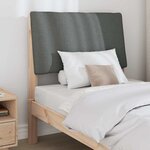 vidaXL Tête de lit capitonnée Gris foncé 80 cm Pin massif