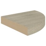 vidaXL Étagère d'angle flottante chêne 25x25x3 8 cm MDF