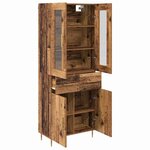 vidaXL Haut Armoire avec tiroir 2 Pièces Bois ancien Bois d'ingénierie