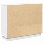 vidaXL Buffet avec étagère Blanc 90 x 32 x 75 cm Bois d'ingénierie