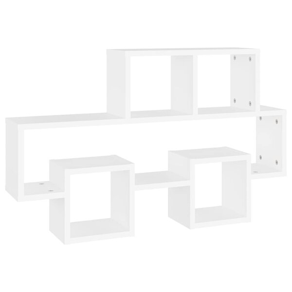 vidaXL Étagère murale forme d'auto Blanc 82x15x51 cm Bois d’ingénierie