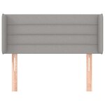 vidaXL Tête de lit avec oreilles Gris clair 83x16x78/88 cm Tissu