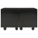 vidaXL Table basse Noir brillant 60x60x35 cm Bois d'ingénierie