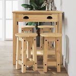 vidaXL Ensemble de bar 5 Pièces Bois de pin massif