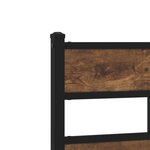 vidaXL Cadre de lit en métal sans matelas chêne fumé 100x190 cm