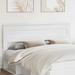 vidaXL Tête de lit Blanc 200 cm Bois d'ingénierie