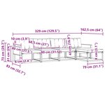 vidaXL Ensemble de canapés d'extérieur 5 pc Naturel et Crème