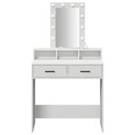 vidaXL Table de Toilette Blanc 79 x 41 x 140 cm Bois d'ingénierie