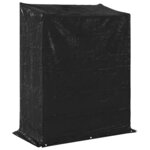 vidaXL Portant de bois de chauffage et housse de pluie acier galvanisé