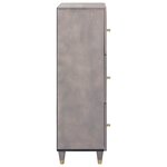 vidaXL Haut Armoire Gris et or 40 x 33 x 110 cm Bois de mangue massif