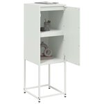 vidaXL Buffet haut blanc 36x39x107 cm acier
