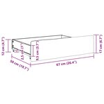 vidaXL Tiroirs de lit 2 Pièces gris clair bois d'ingénierie et velours