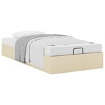 vidaXL Cadre de lit ottoman sans matelas crème 90x190 cm tissu