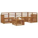 vidaXL Ensemble de canapé d'angle 6 Pièces Naturel Bois d'Acacia Massif