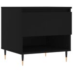 vidaXL Table basse noir 50x46x50 cm bois d’ingénierie