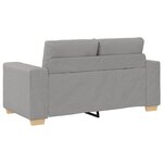 vidaXL Ensemble de Canapés 2 Pièces avec Coussins Tissu Gris Nuage