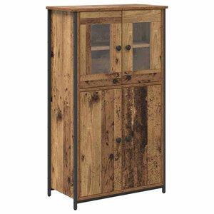 vidaXL Haut Armoire Bois Ancien 62 x 32 x 106 5 cm Bois d'ingénierie
