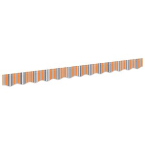 vidaXL Lambrequin de rechange pour 2 5 m Rayures orange et gris