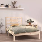 vidaXL Cadre de lit bois massif 90x190 cm simple
