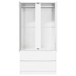 vidaXL Cabinet de salle de bain Blanc brillant 79 5 x 49 x 156 cm