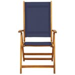 vidaXL Chaises pliables de jardin lot de 8 bois d'acacia et textilène