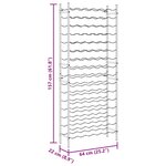 vidaXL Casier à bouteilles pour 96 bouteilles Blanc Métal