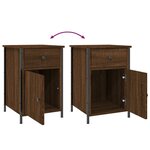 vidaXL Tables de chevet 2Pièces Chêne marron 40x42x60cm Bois d'ingénierie