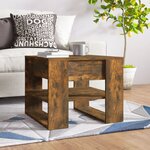 vidaXL Table basse chêne fumé 55 5x55x45 cm bois d'ingénierie
