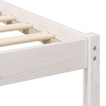vidaXL Cadre de lit Blanc 150 x 200 cm Bois massif en pin