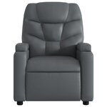 vidaXL Fauteuil de massage inclinable électrique gris similicuir