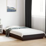 vidaXL Cadre de lit avec lumières LED noir 100x200cm bois d'ingénierie