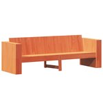 vidaXL Salon de jardin 2 Pièces cire marron bois de pin massif
