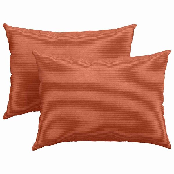 vidaXL Coussins de canapé 2 Pièces Rouge orange 70 x 50 cm