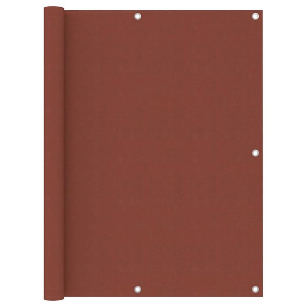 vidaXL Écran de balcon Terre cuite 120x400 cm Tissu Oxford