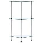 vidaXL Étagère 3 niveaux Transparent 30x30x67 cm Verre trempé