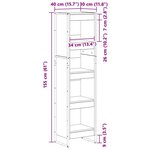 vidaXL Bibliothèque Chêne artisan 80 x 30 x 155 cm Bois d'ingénierie