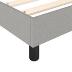 vidaXL Cadre de lit gris clair 90x190 cm tissu