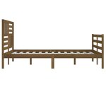 vidaXL Cadre de lit sans matelas marron miel bois massif 200x200 cm