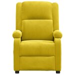 vidaXL Fauteuil de massage Jaune Velours